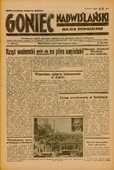 Goniec Nadwiślański: Głos Pomorski: Niezależne pismo poranne, poświęcone sprawom stanu średniego 1937.06.08 R.13 Nr128A