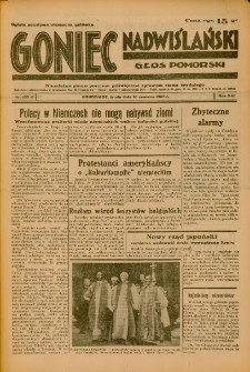 Goniec Nadwiślański: Głos Pomorski: Niezależne pismo poranne, poświęcone sprawom stanu średniego 1937.06.16 R.13 Nr135A