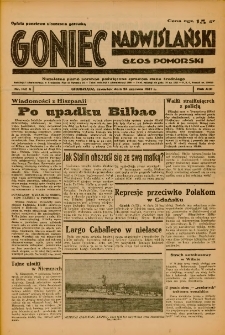 Goniec Nadwiślański: Głos Pomorski: Niezależne pismo poranne, poświęcone sprawom stanu średniego 1937.06.24 R.13 Nr142A