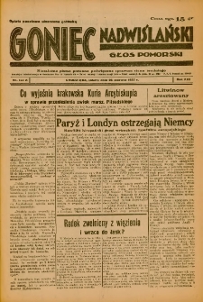 Goniec Nadwiślański: Głos Pomorski: Niezależne pismo poranne, poświęcone sprawom stanu średniego 1937.06.26 R.13 Nr144A