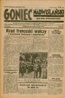 Goniec Nadwiślański: Głos Pomorski: Niezależne pismo poranne, poświęcone sprawom stanu średniego 1935.07.19 R.11 Nr164