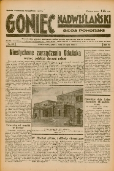 Goniec Nadwiślański: Głos Pomorski: Niezależne pismo poranne, poświęcone sprawom stanu średniego 1935.07.26 R.11 Nr170
