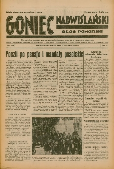 Goniec Nadwiślański: Głos Pomorski: Niezależne pismo poranne, poświęcone sprawom stanu średniego 1935.08.13 R.11 Nr185