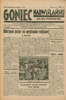 Goniec Nadwiślański: Głos Pomorski: Niezależne pismo poranne, poświęcone sprawom stanu średniego 1935.08.22 R.11 Nr192