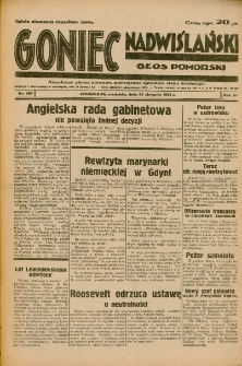 Goniec Nadwiślański: Głos Pomorski: Niezależne pismo poranne, poświęcone sprawom stanu średniego 1935.08.25 R.11 Nr195