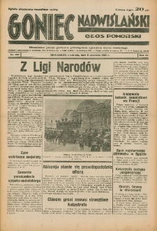 Goniec Nadwiślański: Głos Pomorski: Niezależne pismo poranne, poświęcone sprawom stanu średniego 1935.09.08 R.11 Nr207