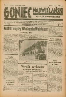Goniec Nadwiślański: Głos Pomorski: Niezależne pismo poranne, poświęcone sprawom stanu średniego 1935.09.10 R.11 Nr208