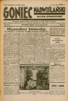 Goniec Nadwiślański: Głos Pomorski: Niezależne pismo poranne, poświęcone sprawom stanu średniego 1935.09.15 R.11 Nr213