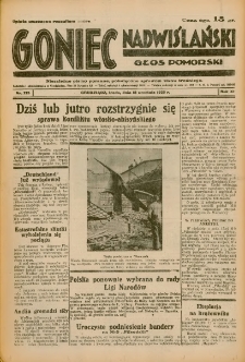 Goniec Nadwiślański: Głos Pomorski: Niezależne pismo poranne, poświęcone sprawom stanu średniego 1935.09.18 R.11 Nr215