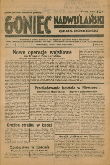 Goniec Nadwiślański: Głos Pomorski: Niezależne pismo poranne, poświęcone sprawom stanu średniego 1937.07.01 R.13 Nr147A