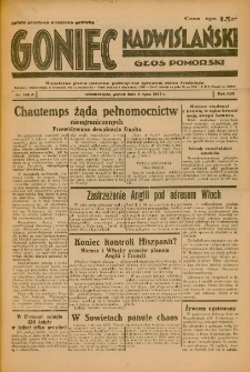 Goniec Nadwiślański: Głos Pomorski: Niezależne pismo poranne, poświęcone sprawom stanu średniego 1937.07.02 R.13 Nr148A