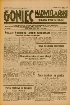 Goniec Nadwiślański: Głos Pomorski: Niezależne pismo poranne, poświęcone sprawom stanu średniego 1937.07.09 R.13 Nr154A