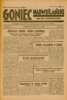 Goniec Nadwiślański: Głos Pomorski: Niezależne pismo poranne, poświęcone sprawom stanu średniego 1937.07.14 R.13 Nr158A
