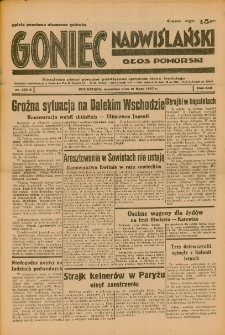 Goniec Nadwiślański: Głos Pomorski: Niezależne pismo poranne, poświęcone sprawom stanu średniego 1937.07.15 R.13 Nr159A