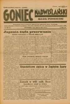 Goniec Nadwiślański: Głos Pomorski: Niezależne pismo poranne, poświęcone sprawom stanu średniego 1937.07.21 R.13 Nr164A