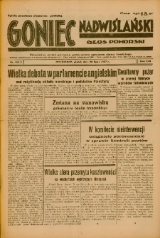 Goniec Nadwiślański: Głos Pomorski: Niezależne pismo poranne, poświęcone sprawom stanu średniego 1937.07.23 R.13 Nr166A