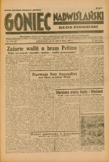 Goniec Nadwiślański: Głos Pomorski: Niezależne pismo poranne, poświęcone sprawom stanu średniego 1937.07.31 R.13 Nr173A