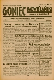 Goniec Nadwiślański: Głos Pomorski: Niezależne pismo poranne, poświęcone sprawom stanu średniego 1937.08.03 R.13 Nr175A