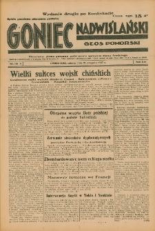 Goniec Nadwiślański: Głos Pomorski: Niezależne pismo poranne, poświęcone sprawom stanu średniego 1937.08.21 R.13 Nr191A
