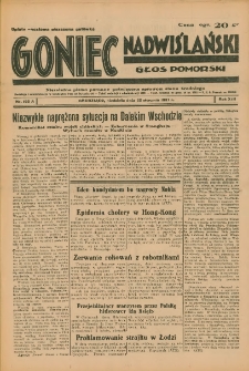 Goniec Nadwiślański: Głos Pomorski: Niezależne pismo poranne, poświęcone sprawom stanu średniego 1937.08.22 R.13 Nr192A