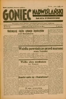 Goniec Nadwiślański: Głos Pomorski: Niezależne pismo poranne, poświęcone sprawom stanu średniego 1937.08.25 R.13 Nr194A