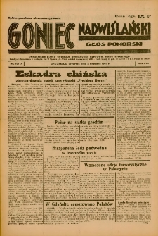 Goniec Nadwiślański: Głos Pomorski: Niezależne pismo poranne, poświęcone sprawom stanu średniego 1937.09.02 R.13 Nr201A
