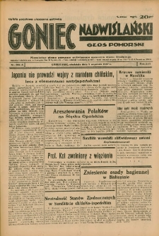 Goniec Nadwiślański: Głos Pomorski: Niezależne pismo poranne, poświęcone sprawom stanu średniego 1937.09.05 R.13 Nr204A