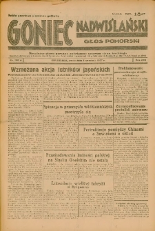 Goniec Nadwiślański: Głos Pomorski: Niezależne pismo poranne, poświęcone sprawom stanu średniego 1937.09.08 R.13 Nr206A