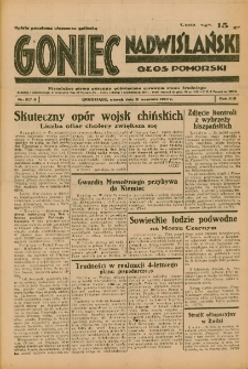 Goniec Nadwiślański: Głos Pomorski: Niezależne pismo poranne, poświęcone sprawom stanu średniego 1937.09.21 R.13 Nr217A