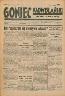 Goniec Nadwiślański: Głos Pomorski: Niezależne pismo poranne, poświęcone sprawom stanu średniego 1935.10.06 R.11 Nr231