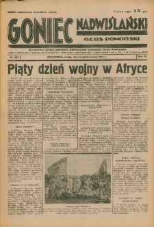 Goniec Nadwiślański: Głos Pomorski: Niezależne pismo poranne, poświęcone sprawom stanu średniego 1935.10.09 R.11 Nr233