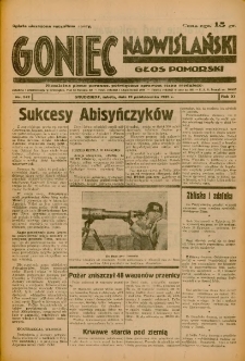 Goniec Nadwiślański: Głos Pomorski: Niezależne pismo poranne, poświęcone sprawom stanu średniego 1935.10.19 R.11 Nr242