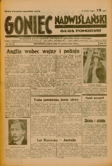 Goniec Nadwiślański: Głos Pomorski: Niezależne pismo poranne, poświęcone sprawom stanu średniego 1935.10.25 R.11 Nr247