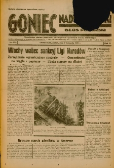 Goniec Nadwiślański: Głos Pomorski: Niezależne pismo poranne, poświęcone sprawom stanu średniego 1935.11.01 R.11 Nr253