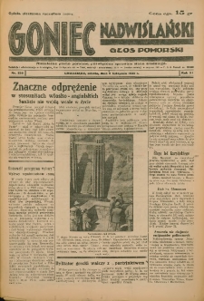 Goniec Nadwiślański: Głos Pomorski: Niezależne pismo poranne, poświęcone sprawom stanu średniego 1935.11.09 R.11 Nr259