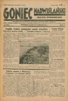 Goniec Nadwiślański: Głos Pomorski: Niezależne pismo poranne, poświęcone sprawom stanu średniego 1935.11.14 R.11 Nr263