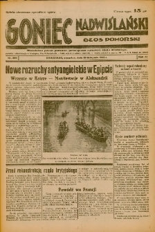 Goniec Nadwiślański: Głos Pomorski: Niezależne pismo poranne, poświęcone sprawom stanu średniego 1935.11.21 R.11 Nr269