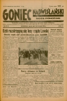 Goniec Nadwiślański: Głos Pomorski: Niezależne pismo poranne, poświęcone sprawom stanu średniego 1935.11.29 R.11 Nr276