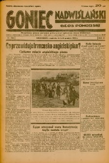 Goniec Nadwiślański: Głos Pomorski: Niezależne pismo poranne, poświęcone sprawom stanu średniego 1935.12.15 R.11 Nr290