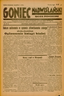 Goniec Nadwiślański: Głos Pomorski: Niezależne pismo poranne, poświęcone sprawom stanu średniego 1935.12.17 R.11 Nr291