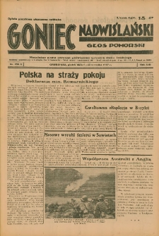 Goniec Nadwiślański: Głos Pomorski: Niezależne pismo poranne, poświęcone sprawom stanu średniego 1937.10.01 R.13 Nr226A