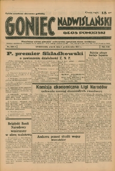 Goniec Nadwiślański: Głos Pomorski: Niezależne pismo poranne, poświęcone sprawom stanu średniego 1937.10.05 R.13 Nr229A