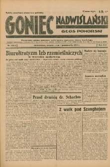 Goniec Nadwiślański: Głos Pomorski: Niezależne pismo poranne, poświęcone sprawom stanu średniego 1937.10.07 R.13 Nr231A