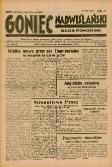 Goniec Nadwiślański: Głos Pomorski: Niezależne pismo poranne, poświęcone sprawom stanu średniego 1937.10.12 R.13 Nr235A