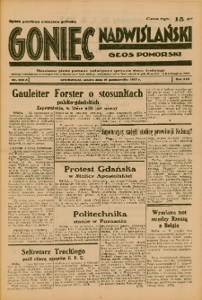Goniec Nadwiślański: Głos Pomorski: Niezależne pismo poranne, poświęcone sprawom stanu średniego 1937.10.16 R.13 Nr239A