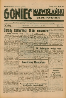 Goniec Nadwiślański: Głos Pomorski: Niezależne pismo poranne, poświęcone sprawom stanu średniego 1937.11.06 R.13 Nr256A