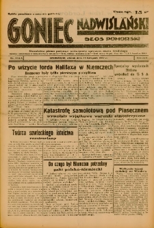 Goniec Nadwiślański: Głos Pomorski: Niezależne pismo poranne, poświęcone sprawom stanu średniego 1937.11.23 R.13 Nr270A