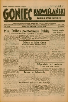 Goniec Nadwiślański: Głos Pomorski: Niezależne pismo poranne, poświęcone sprawom stanu średniego 1937.12.04 R.13 Nr280A