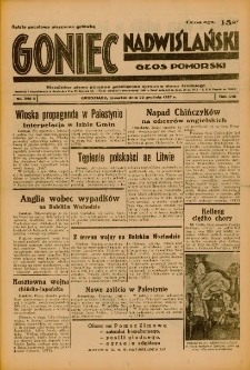 Goniec Nadwiślański: Głos Pomorski: Niezależne pismo poranne, poświęcone sprawom stanu średniego 1937.12.23 R.13 Nr295A