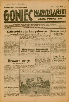 Goniec Nadwiślański: Głos Pomorski: Niezależne pismo poranne, poświęcone sprawom stanu średniego 1937.12.29 R.13 Nr299A
